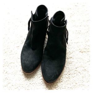 Sam Edelman black suede heeled booties